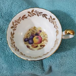 1 Signed Aynsley England Bone China Orchard Fruit Center Tea Cup